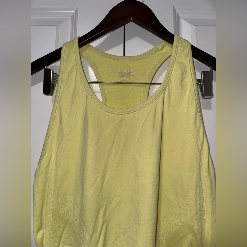 Athleta Speedlight Racerback Workout Tank Top M Yellow - Picture 2 of 4